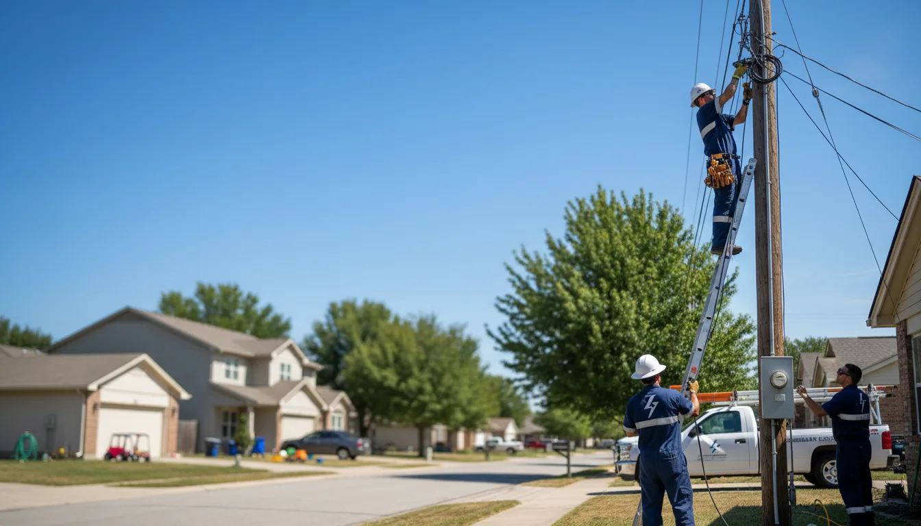 Residential electrician providing installation services in Dallas, TX